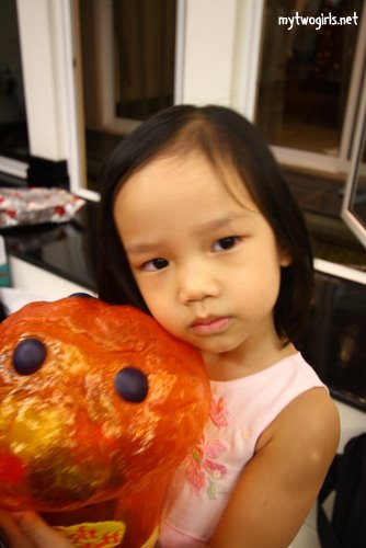 Zaria with her muffin